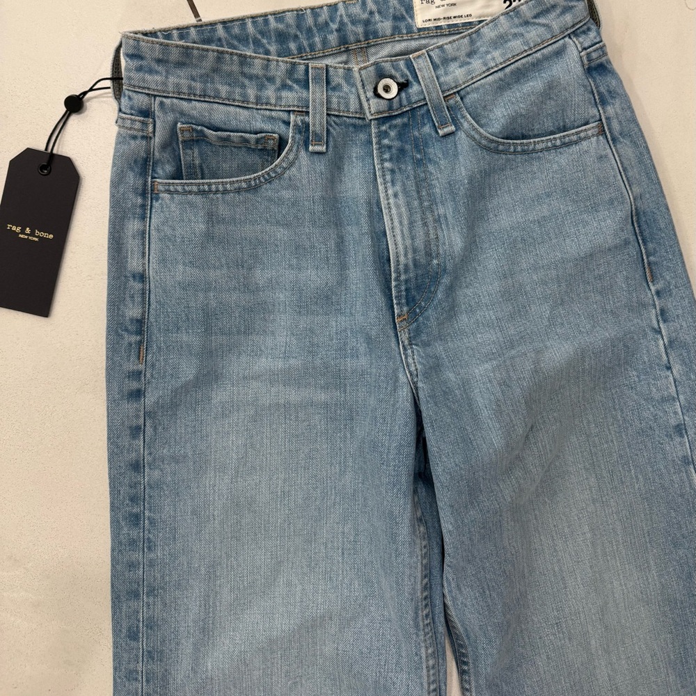 Rag & bone the Lori mid rise wide leg jeans